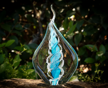 Load image into Gallery viewer, Memorial Glass Flame with Cremation Ashes