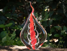 Load image into Gallery viewer, Memorial Glass Flame with Cremation Ashes